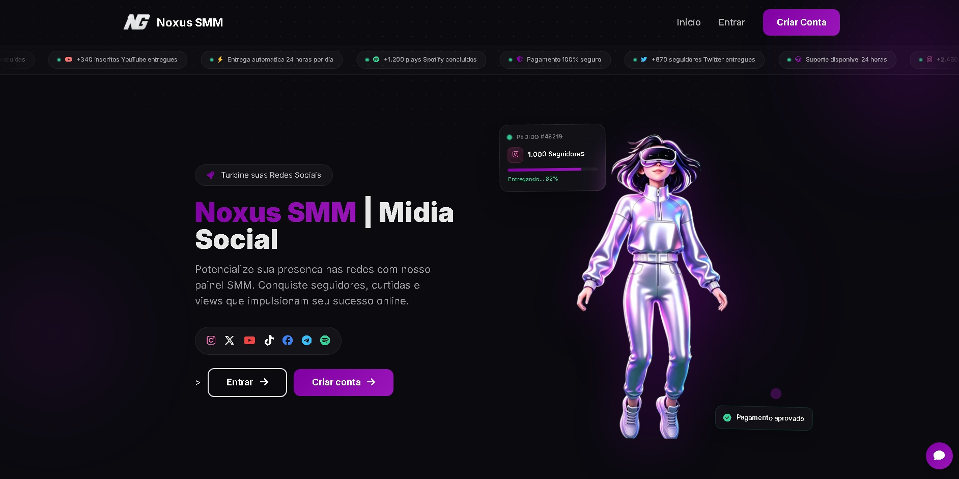 Landing page da sua loja